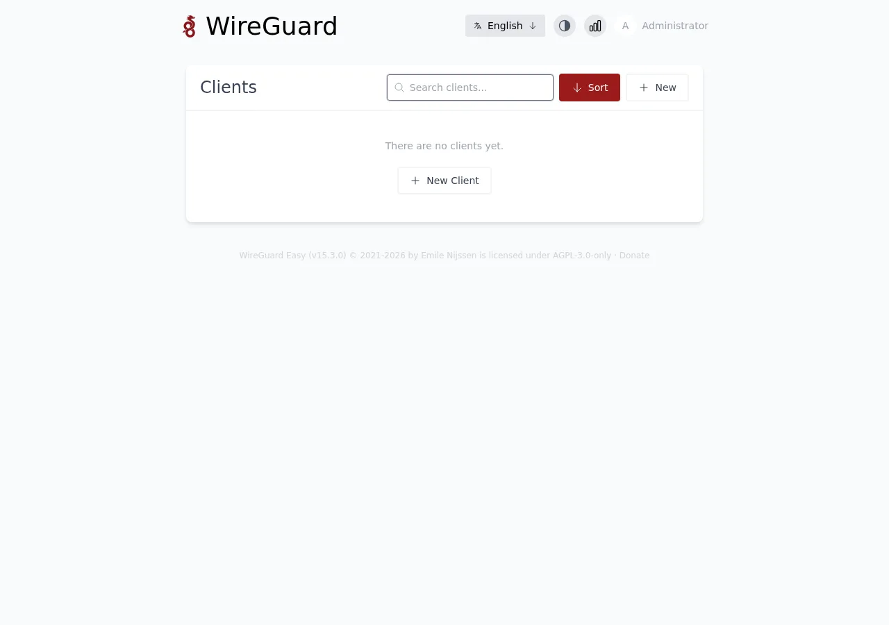 Set up a WireGuard VPN on Debian 13 with a web UI (wg-easy)